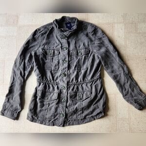 Gap Women's Grayish Green Army Shirt/Jacket